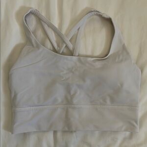 Lululemon Energy Longline White Sports Bra 6